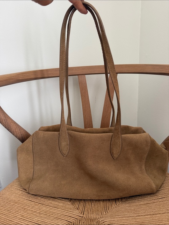 Massimo Dutti Handbags - Massimo Dutti Suede Tote Bag in Tan